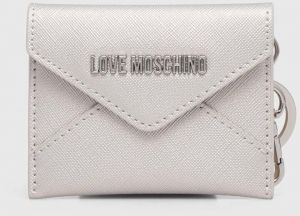 Peňaženka Love Moschino dámsky, strieborná farba