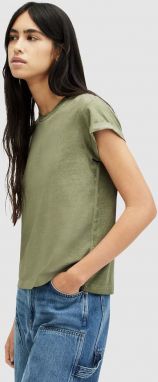 Bavlnené tričko AllSaints ANNA dámske, zelená farba