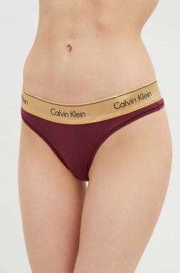 Tangá Calvin Klein Underwear bordová farba