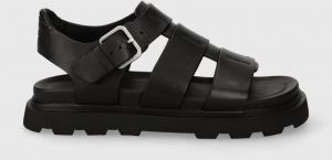 Kožené sandále UGG Capitelle Strap dámske, čierna farba, 1152674