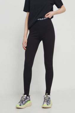 Legíny Karl Lagerfeld Jeans dámske, čierna farba, jednofarebné