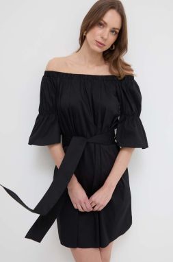 Šaty Liu Jo čierna farba, mini, áčkový strih