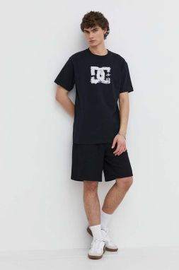 Bavlnené tričko DC Sketchy pánske, čierna farba, s potlačou, ADYZT05357