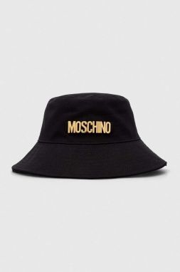 Bavlnený klobúk Moschino čierna farba, bavlnený, M3094 65408
