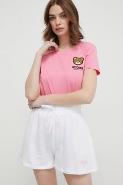 Tričko Moschino Underwear dámsky, ružová farba, 7884410
