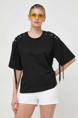 Bavlnené tričko Pinko dámsky, čierna farba, 103438.A1UA