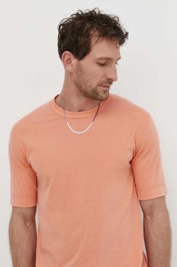 Bavlnené tričko Drykorn RAPHAEL pánsky, oranžová farba, jednofarebný, 52004549017