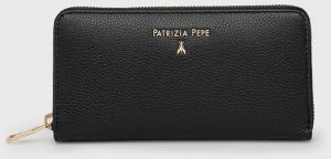 Kožená peňaženka Patrizia Pepe dámsky, čierna farba, CQ4879 L001