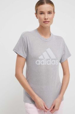 Tričko adidas dámsky, šedá farba, IC0501