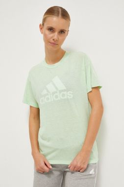 Tričko adidas dámske, zelená farba, IS3624