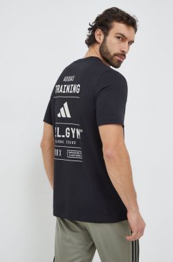 Tréningové tričko adidas Performance čierna farba, s potlačou, IT1497