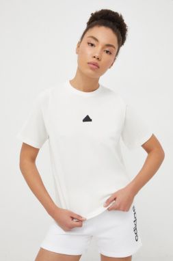 Tričko adidas Z.N.E dámsky, béžová farba, IS3920