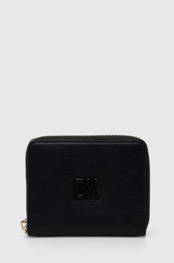Kožená peňaženka Dkny dámska, čierna farba, R411KB98,