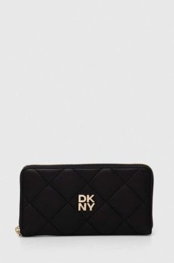 Kožená peňaženka Dkny dámsky, čierna farba, R411BB84,