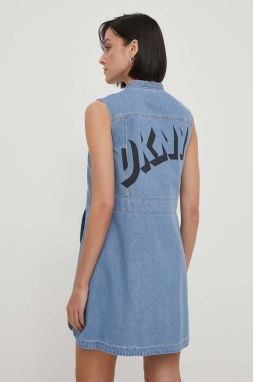 Rifľové šaty Dkny mini, áčkový strih, D2A4BX52,