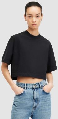 Bavlnené tričko AllSaints LOTTIE TEE dámske, čierna farba, W132JA