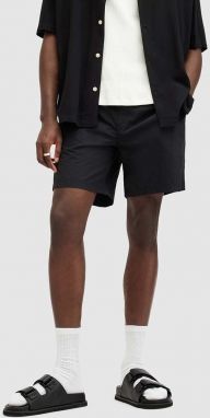 Plavkové šortky AllSaints WARDEN SWIMSHORT pánske, čierna farba, M011WA