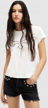 Bavlnené tričko AllSaints RANDAL ANNA TEE dámske, biela farba, WM583Z