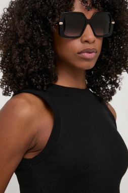 Slnečné okuliare Furla dámske, čierna farba, SFU712_540700