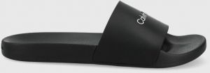 Šľapky Calvin Klein POOL SLIDE pánske, čierna farba, HM0HM00455