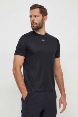 Bežecké tričko Reebok čierna farba, vzorovaný, 100070571