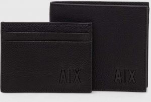 Peňaženka a puzdro na karty Armani Exchange pánsky, čierna farba, 958535 3F892