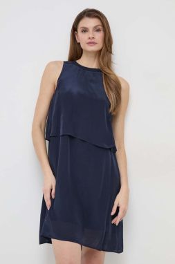 Šaty Armani Exchange tmavomodrá farba, mini, áčkový strih, 3DYA06 YN7QZ