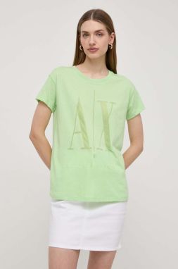 Tričko Armani Exchange dámske, zelená farba, 8NYTHX YJ8XZ