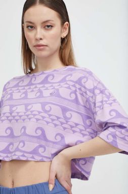 Bavlnené tričko Roxy dámsky, fialová farba, ERJZT05671