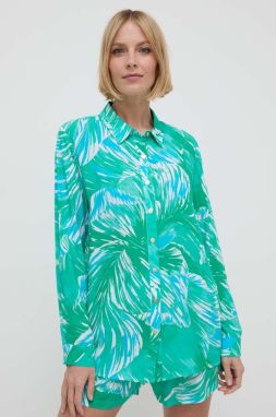 Plážová košeľa Melissa Odabash Millie zelená farba