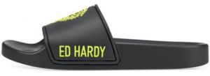 Žabky Ed Hardy  Sexy beast sliders black-fluo yellow