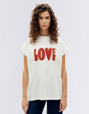 Thinking MU Love Volta T-Shirt SNOW WHITE
