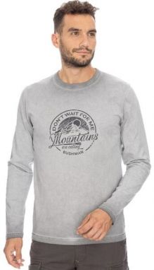 BUSHMAN SHEFFIELD Pánske tričko s dlhým rukávom, sivá, veľkosť