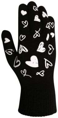 Lewro FAYE Detské pletené rukavice, čierna, veľkosť