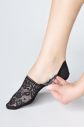 Čierne balerínkové ponožky so silikónovým pásom High P36 galéria