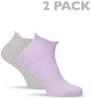 Fialovo-sivé ponožky 99641 - dvojbalenie