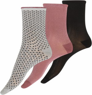 BeckSöndergaard Ponožky 'Dina'  rosé / čierna / biela
