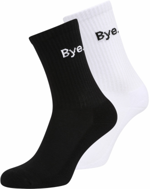 Mister Tee Ponožky 'HI - Bye'  čierna / biela