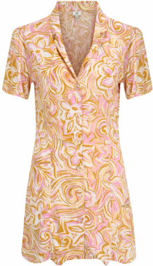 River Island Petite Košeľové šaty  šafránová / citrónová žltá / svetložltá / svetloružová / biela