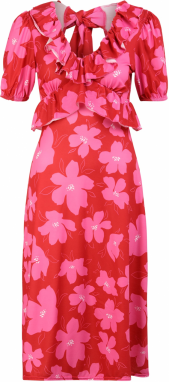 Dorothy Perkins Petite Šaty  ružová / ohnivo červená / biela