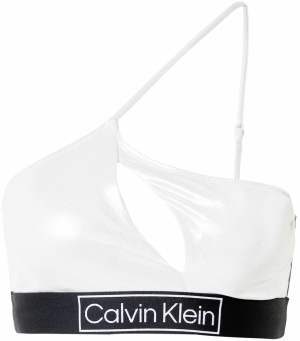 Calvin Klein Swimwear Bikinový top  striebornosivá / čierna