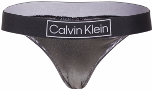 Calvin Klein Swimwear Bikinové nohavičky  striebornosivá / čierna