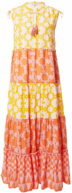 Frogbox Letné šaty  béžová / žltá / oranžová / staroružová
