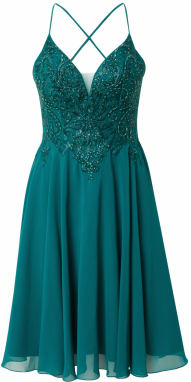 LUXUAR Kokteilové šaty  smaragdová