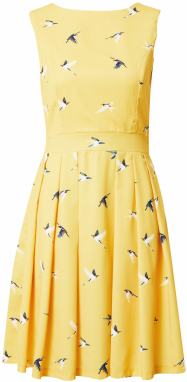 Mela London Letné šaty  modrá / žltá / čierna / biela