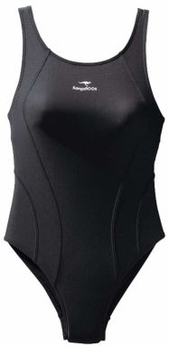 KangaROOS Športové jednodielne plavky  čierna