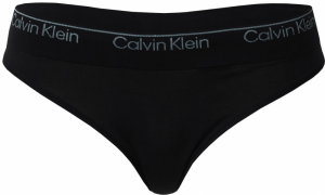 Calvin Klein Underwear Tangá  modrosivá / čierna
