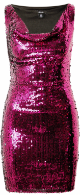 Nasty Gal Kokteilové šaty  ružová / čierna