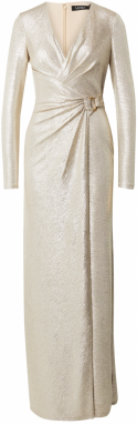 Lauren Ralph Lauren Večerné šaty  piesková / zlatá