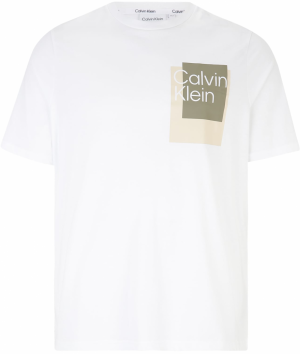 Calvin Klein Big & Tall Tričko  béžová / kaki / biela